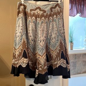 Coldwater Creek multicolor skirt, three quarter length